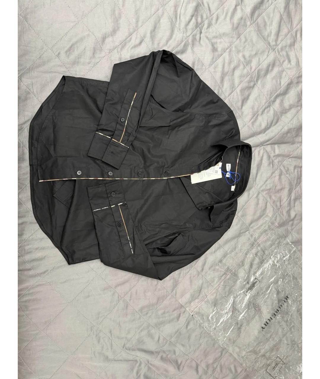 BURBERRY Черная хлопковая блузы, фото 3