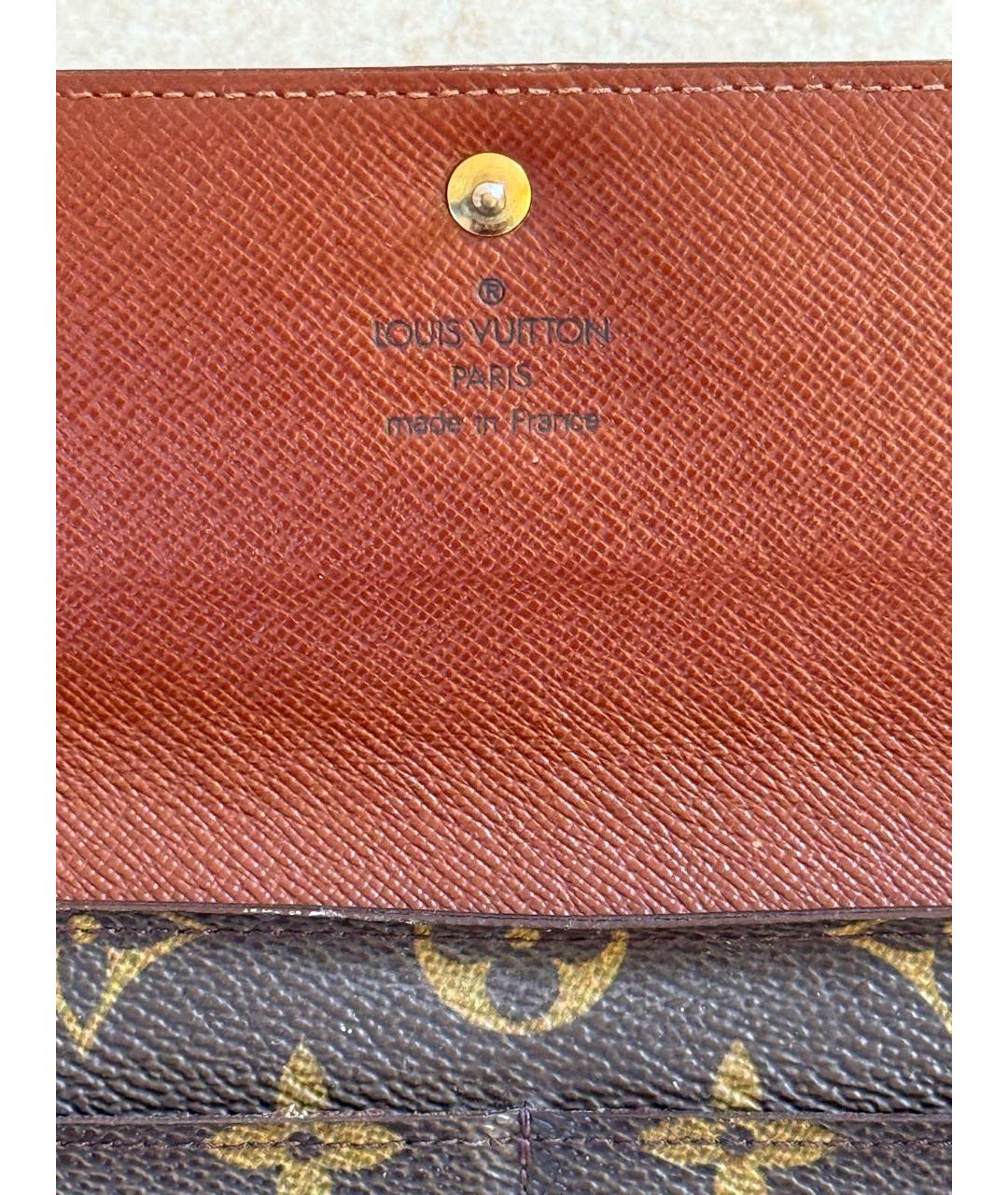LOUIS VUITTON Коричневый кошелек, фото 7