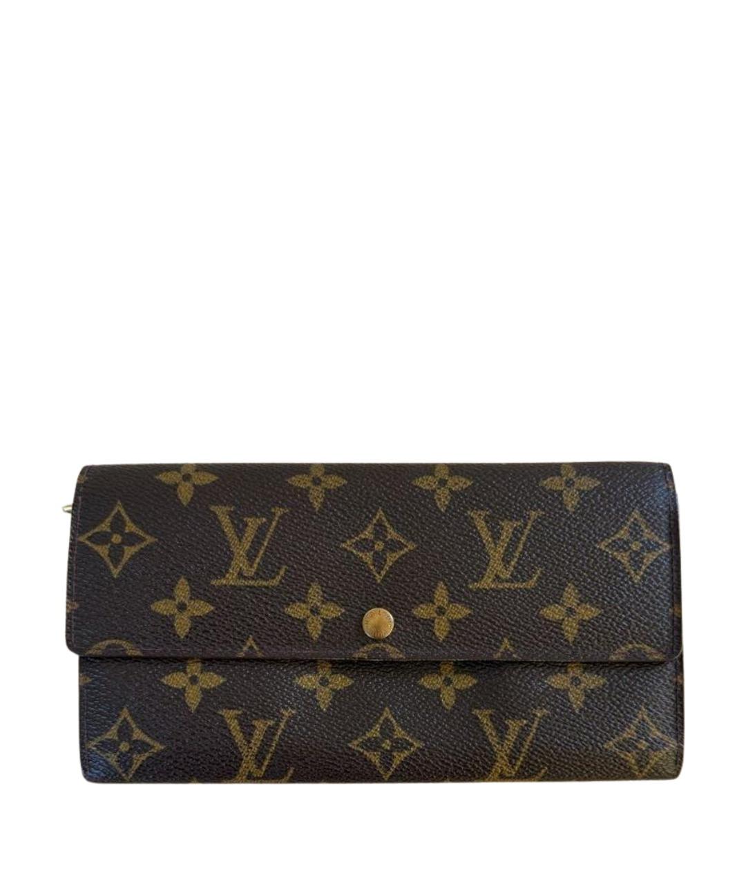 LOUIS VUITTON Коричневый кошелек, фото 1