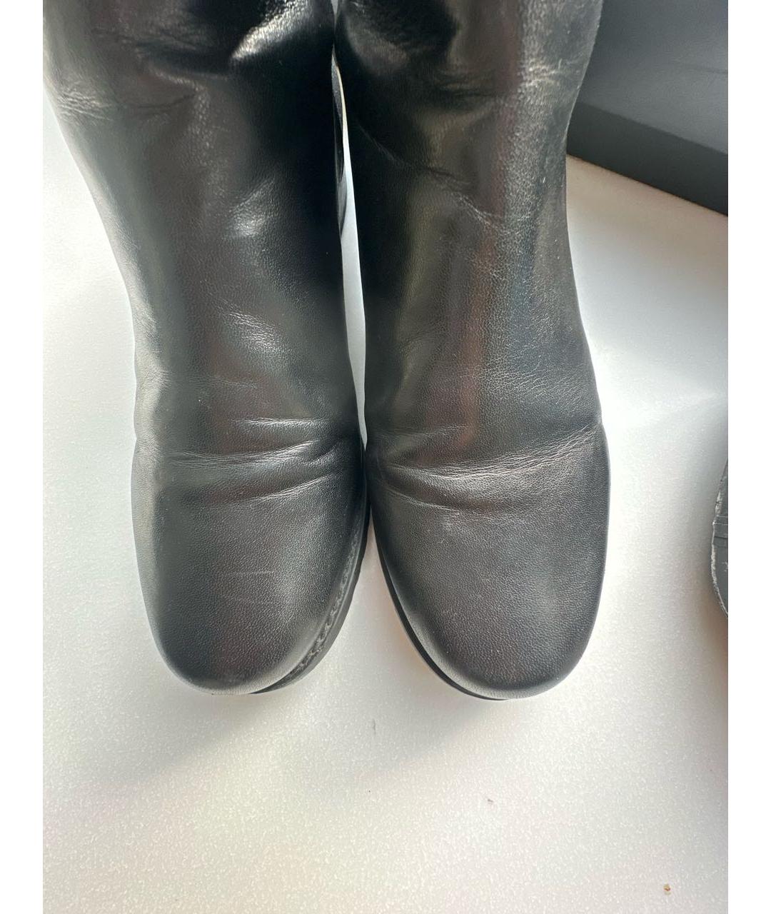 STUART WEITZMAN Черные кожаные ботфорты, фото 3