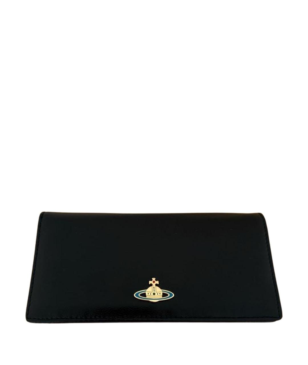 VIVIENNE WESTWOOD Черный кожаный кошелек, фото 1