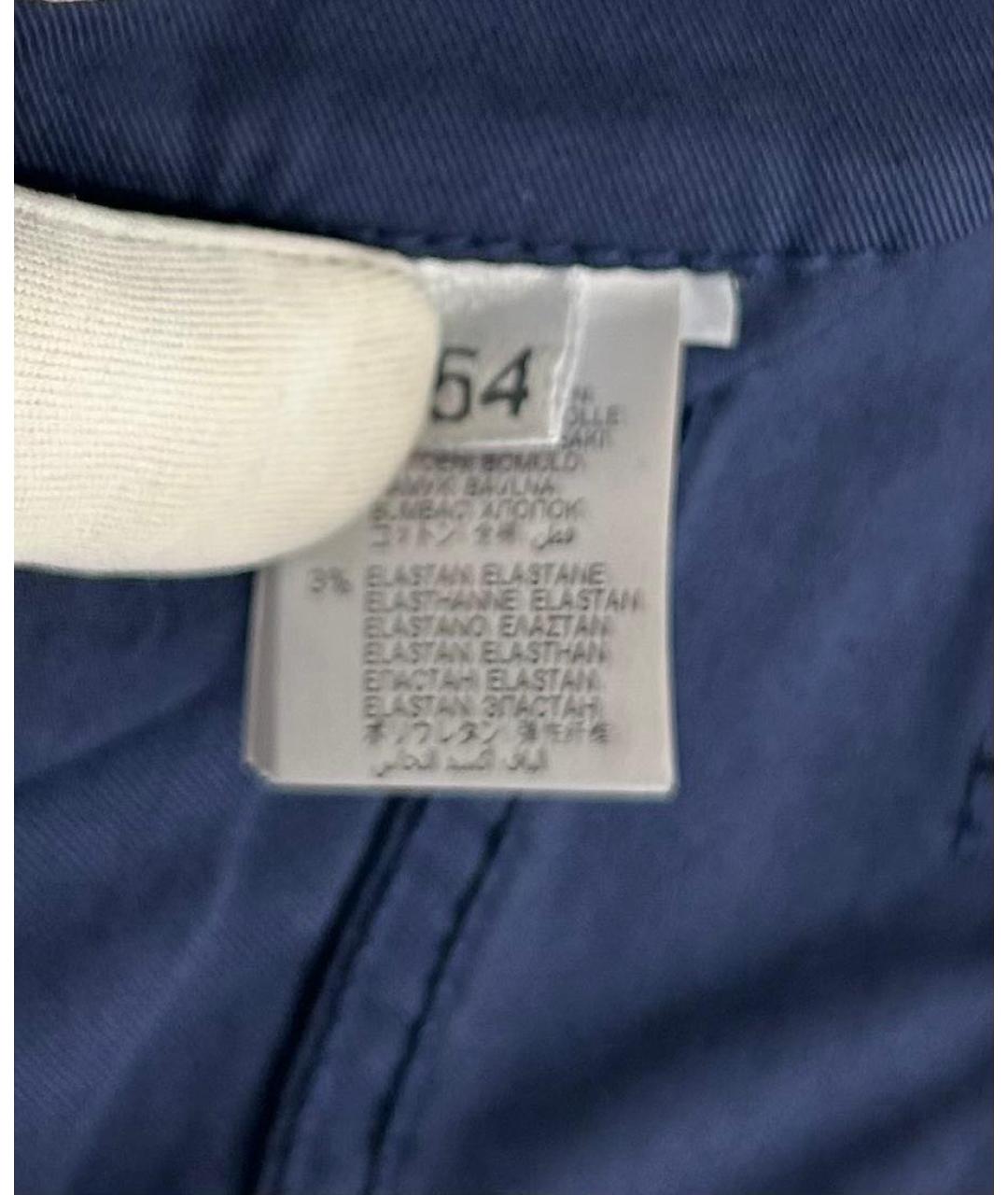 BRUNELLO CUCINELLI Темно-синие хлопковые прямые джинсы, фото 4