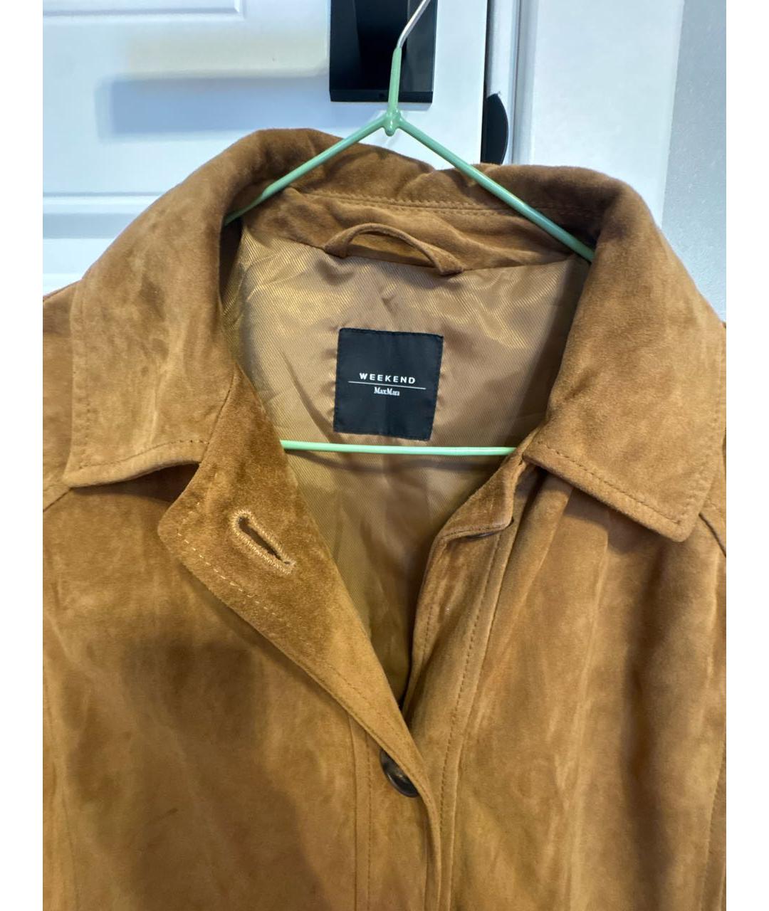 'S MAX MARA Коричневая замшевая куртка, фото 3