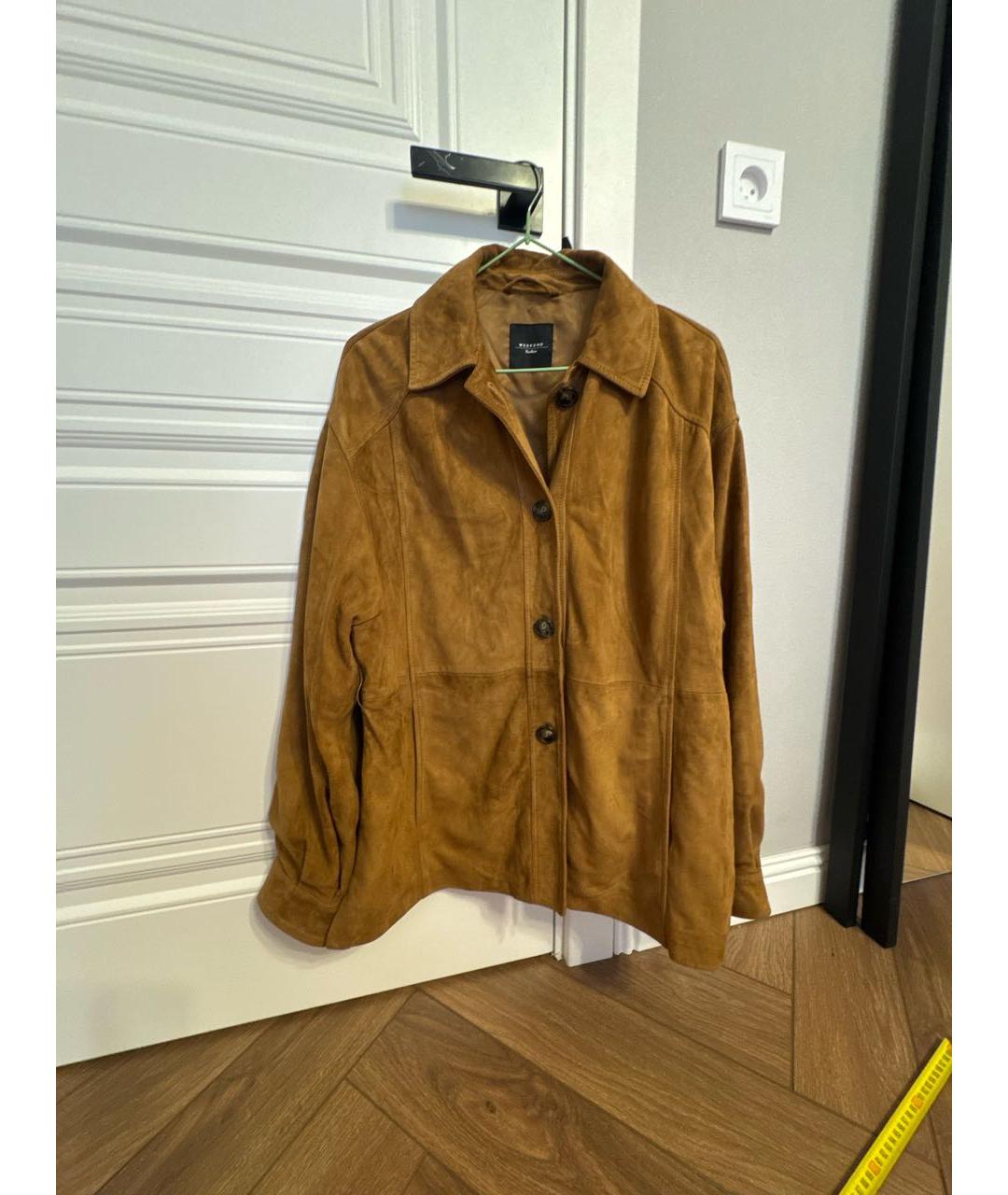 'S MAX MARA Коричневая замшевая куртка, фото 6
