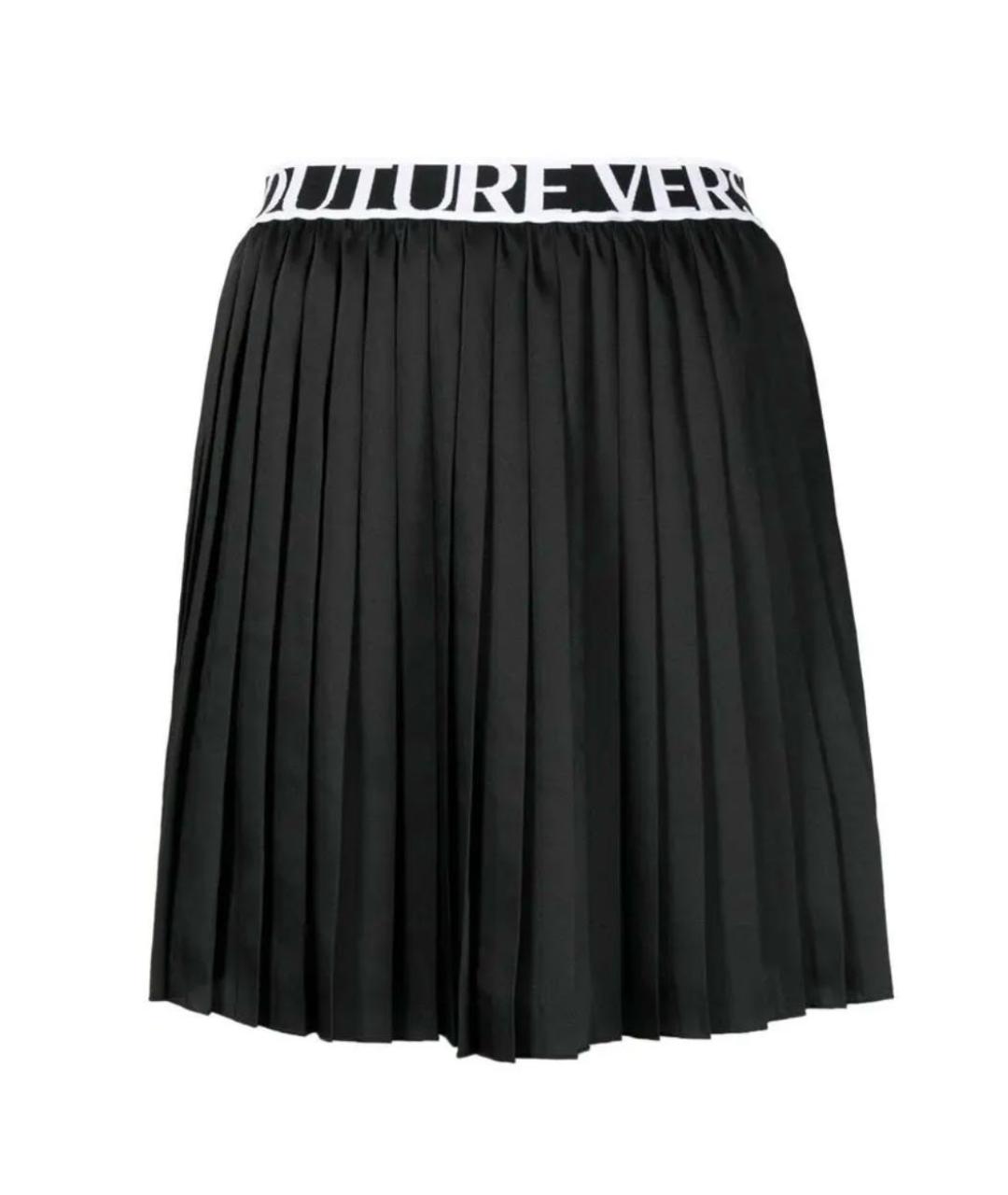 VERSACE JEANS COUTURE Черная полиэстеровая юбка миди, фото 4