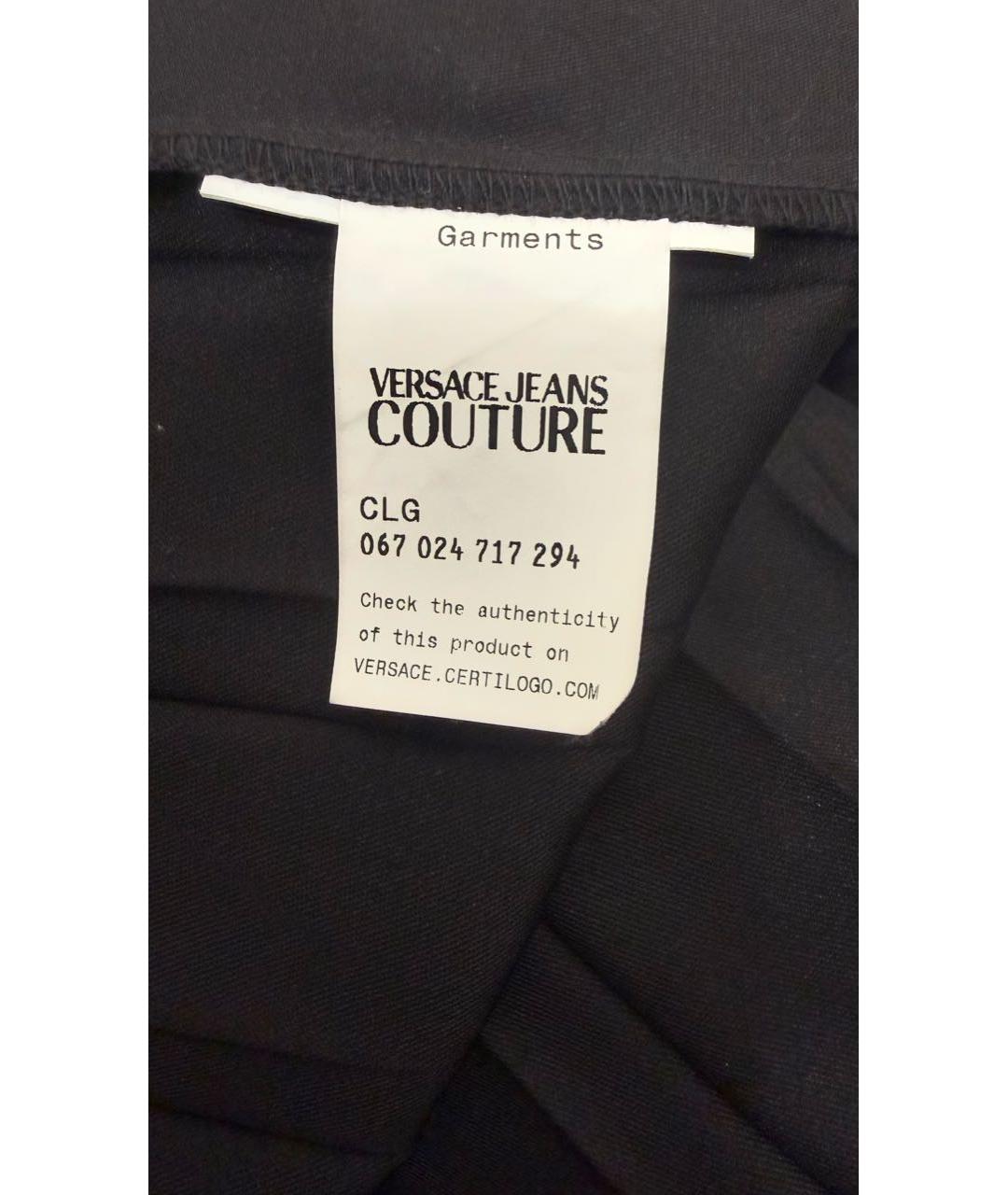 VERSACE JEANS COUTURE Черная полиэстеровая юбка миди, фото 3