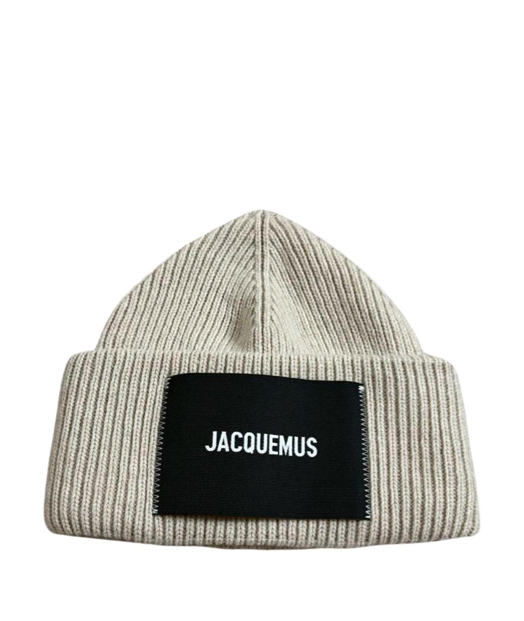 JACQUEMUS Бежевая шерстяная шапка, фото 1