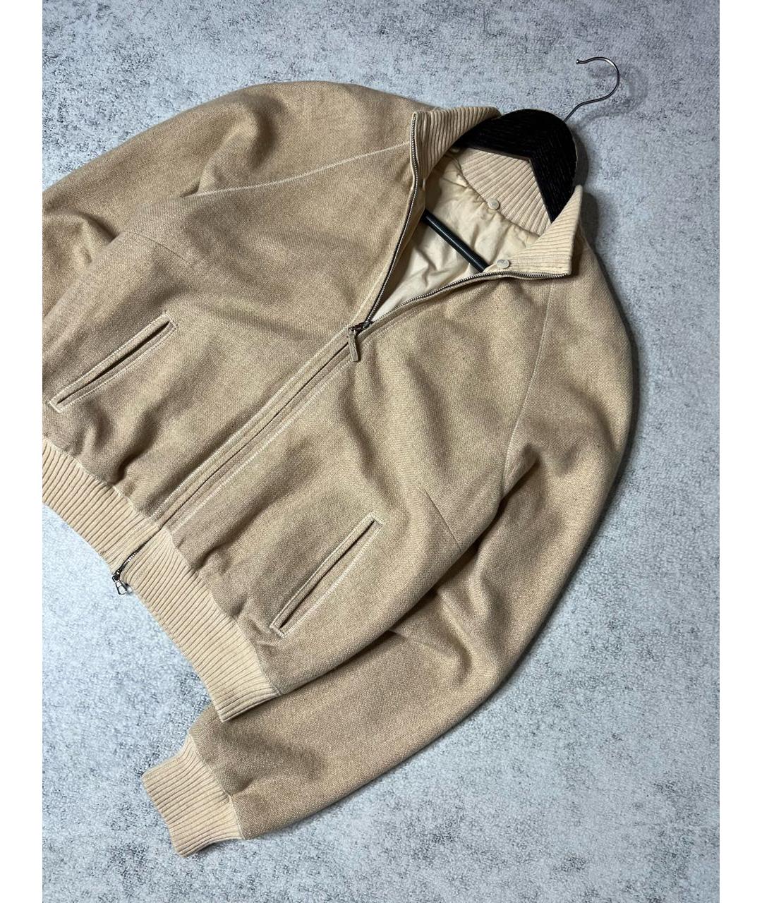 BRUNELLO CUCINELLI Бежевая шерстяная куртка, фото 3