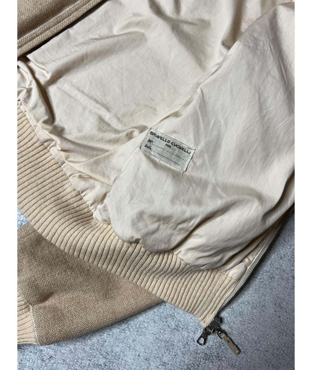 BRUNELLO CUCINELLI Бежевая шерстяная куртка, фото 8