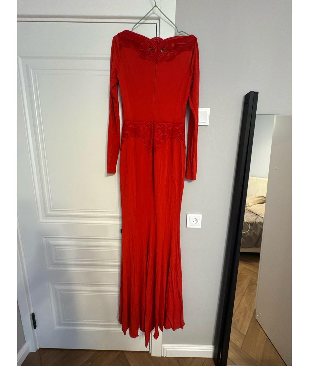 BLUMARINE Красное вискозное вечернее платье, фото 2