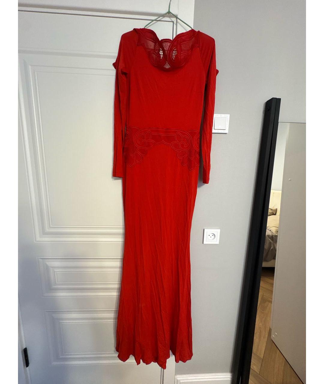 BLUMARINE Красное вискозное вечернее платье, фото 6