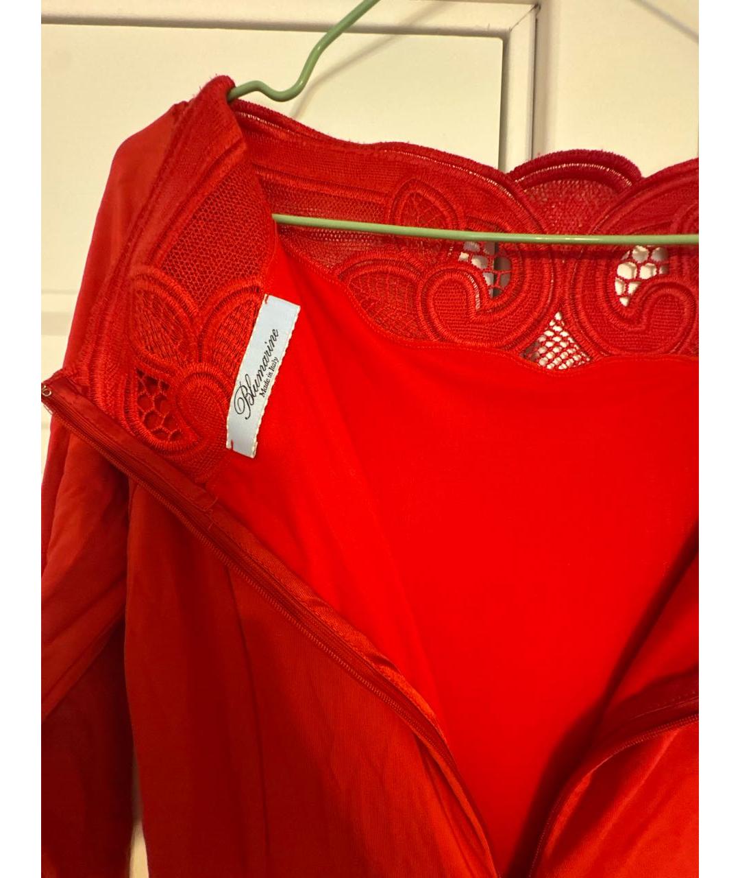 BLUMARINE Красное вискозное вечернее платье, фото 3