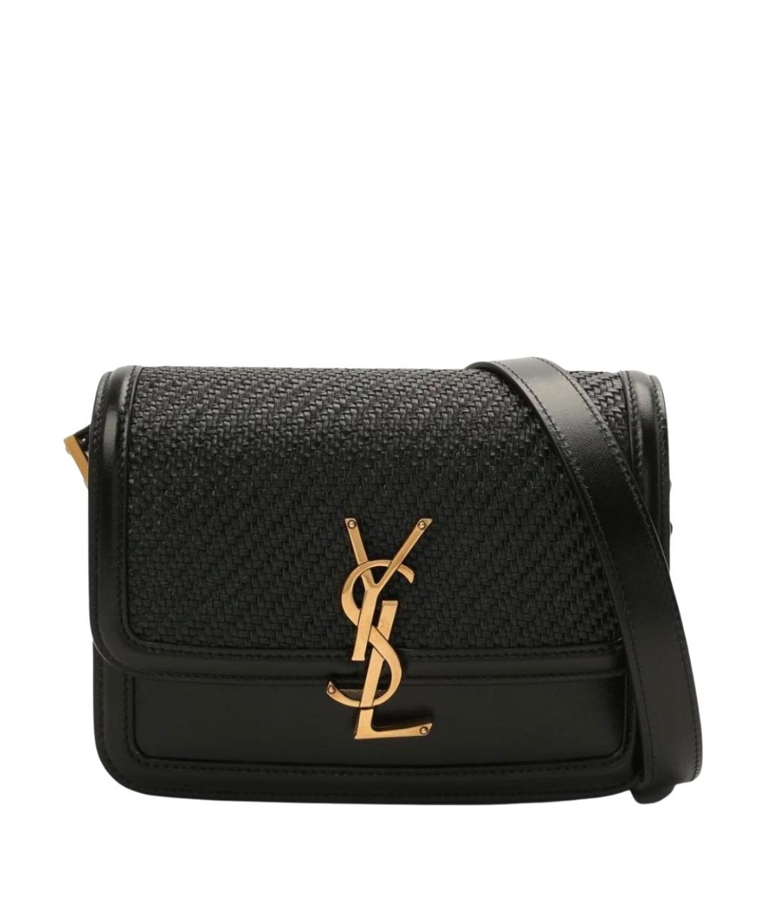 SAINT LAURENT Черная кожаная сумка через плечо, фото 1