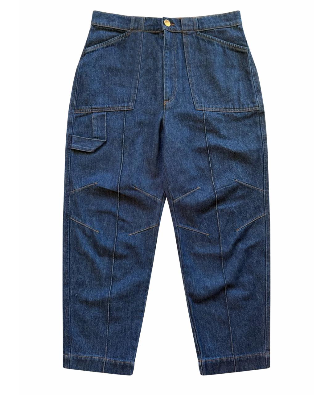 ERIKA CAVALLINI Синие хлопковые прямые джинсы, фото 1