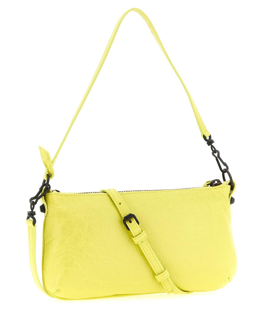 BALENCIAGA Желтая кожаная сумка через плечо, фото 2