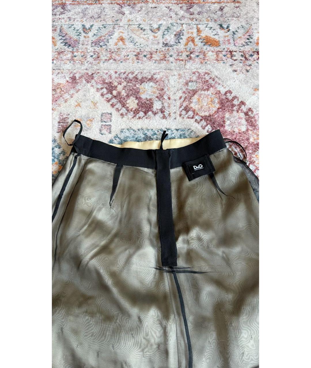 DOLCE&GABBANA Бежевая ацетатная юбка мини, фото 3