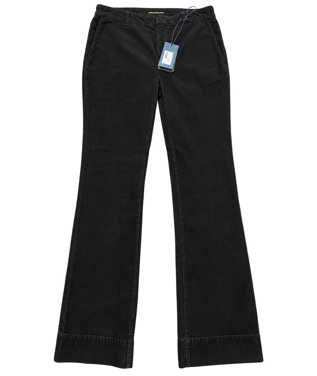 SAINT LAURENT Черные хлопковые прямые джинсы, фото 3