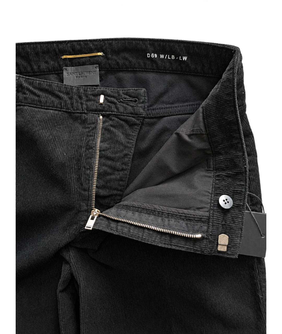 SAINT LAURENT Черные хлопковые прямые джинсы, фото 5