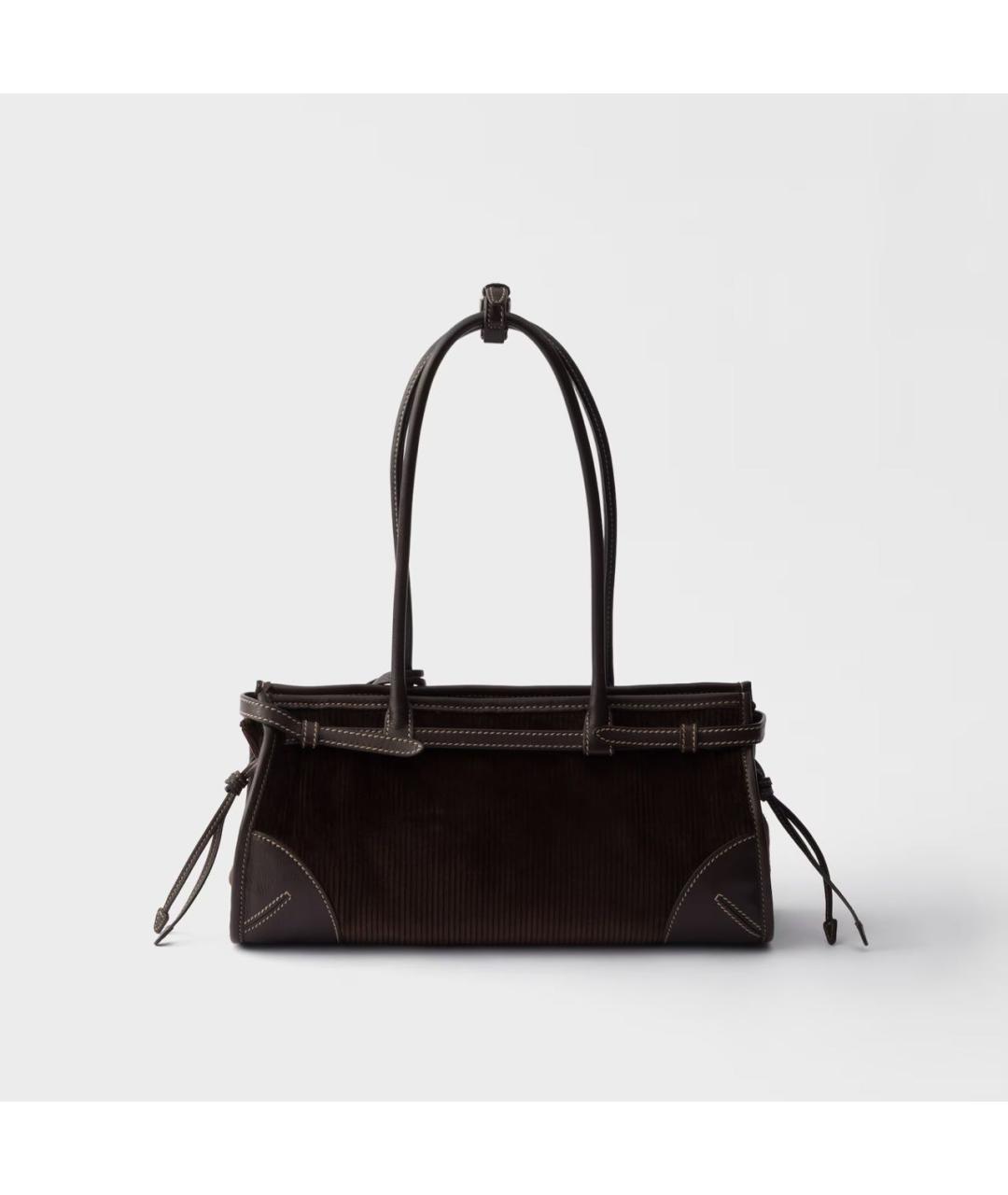 PRADA Коричневая хлопковая сумка через плечо, фото 4