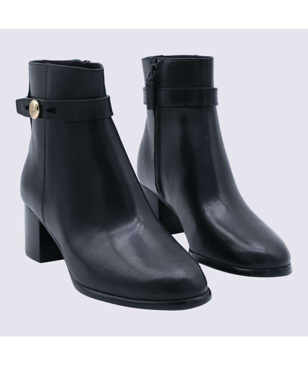 TORY BURCH Черные кожаные ботильоны, фото 2