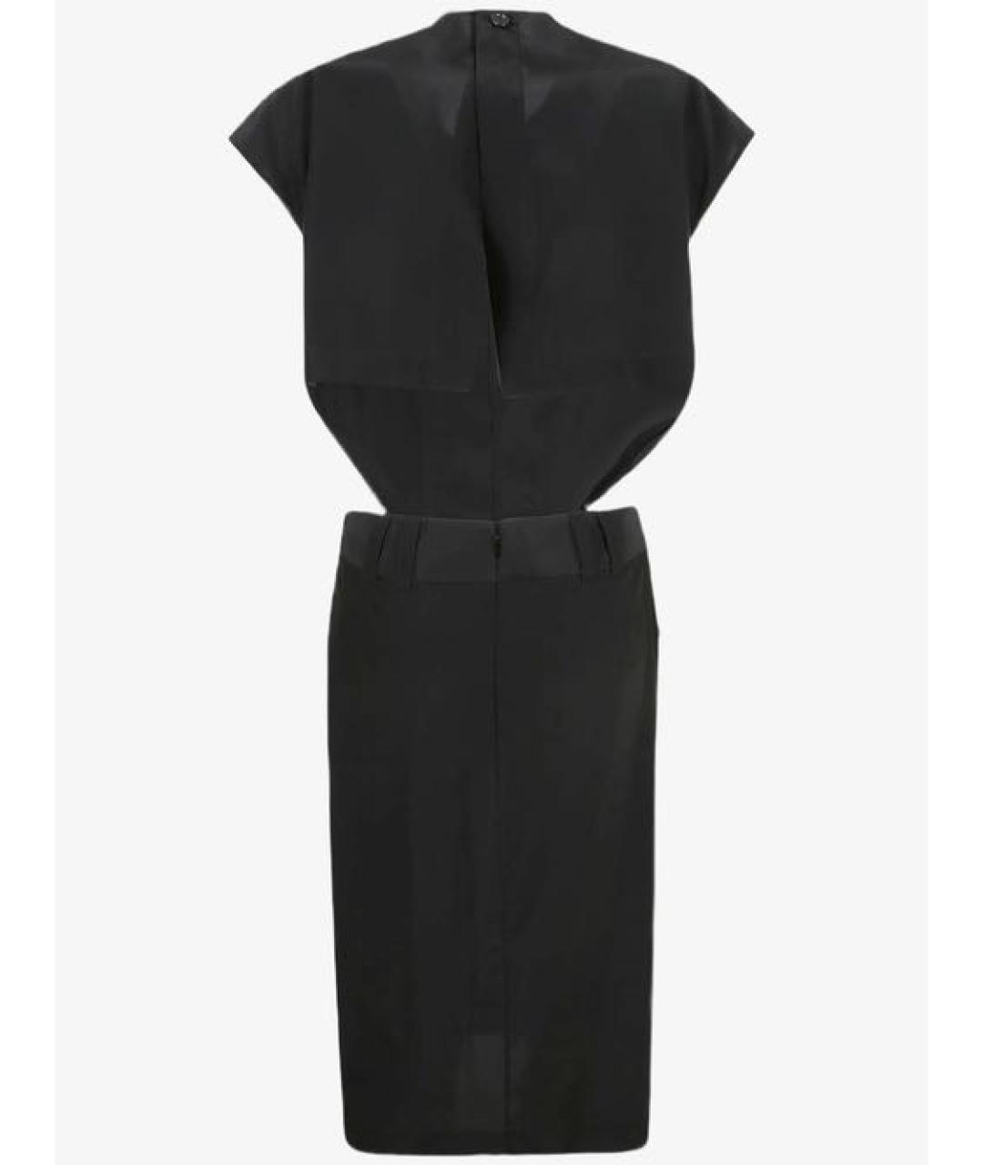 SAINT LAURENT Черное шелковое повседневное платье, фото 3
