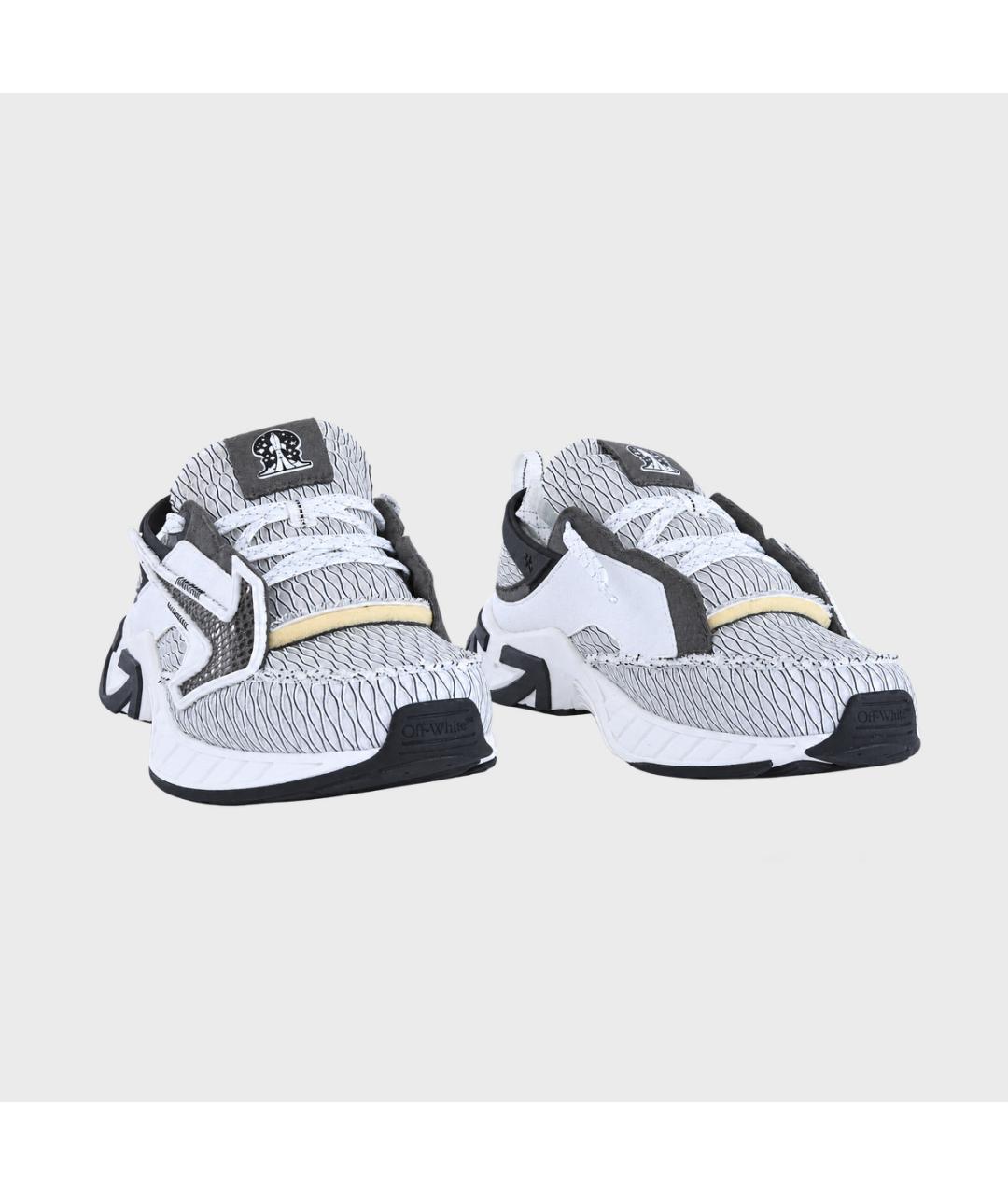 OFF-WHITE Белые синтетические низкие кроссовки / кеды, фото 2