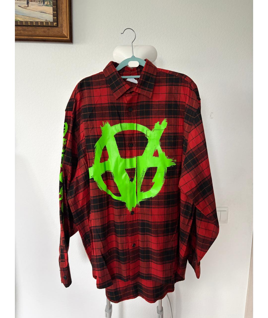 VETEMENTS Красная хлопковая рубашка, фото 2
