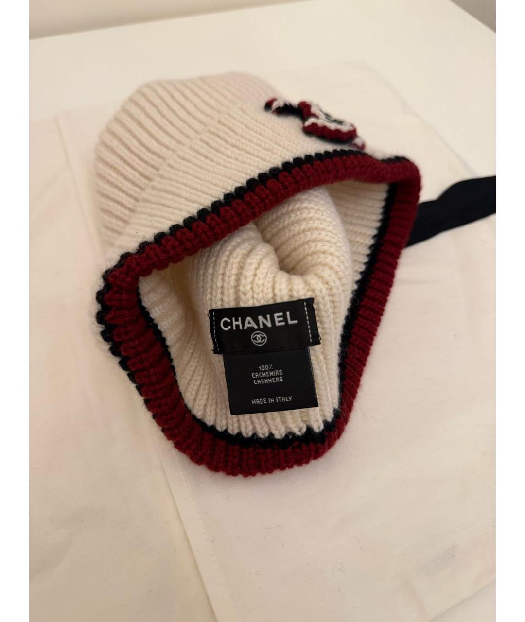 CHANEL Бежевая кашемировая шапка, фото 5