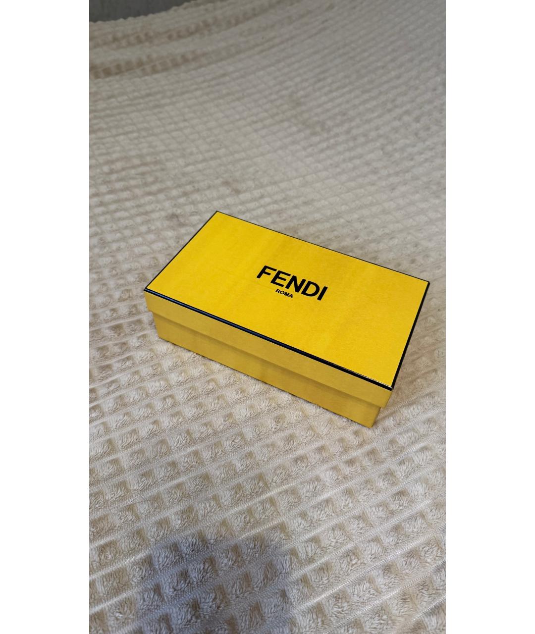 FENDI Голубые металлические солнцезащитные очки, фото 4