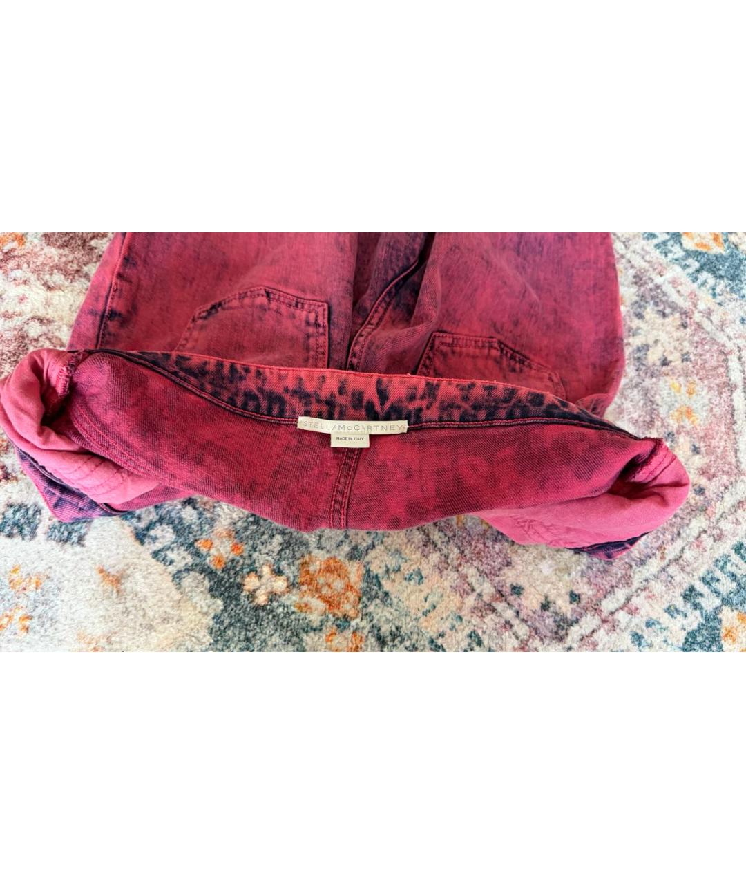 STELLA MCCARTNEY Розовые хлопковые прямые джинсы, фото 3