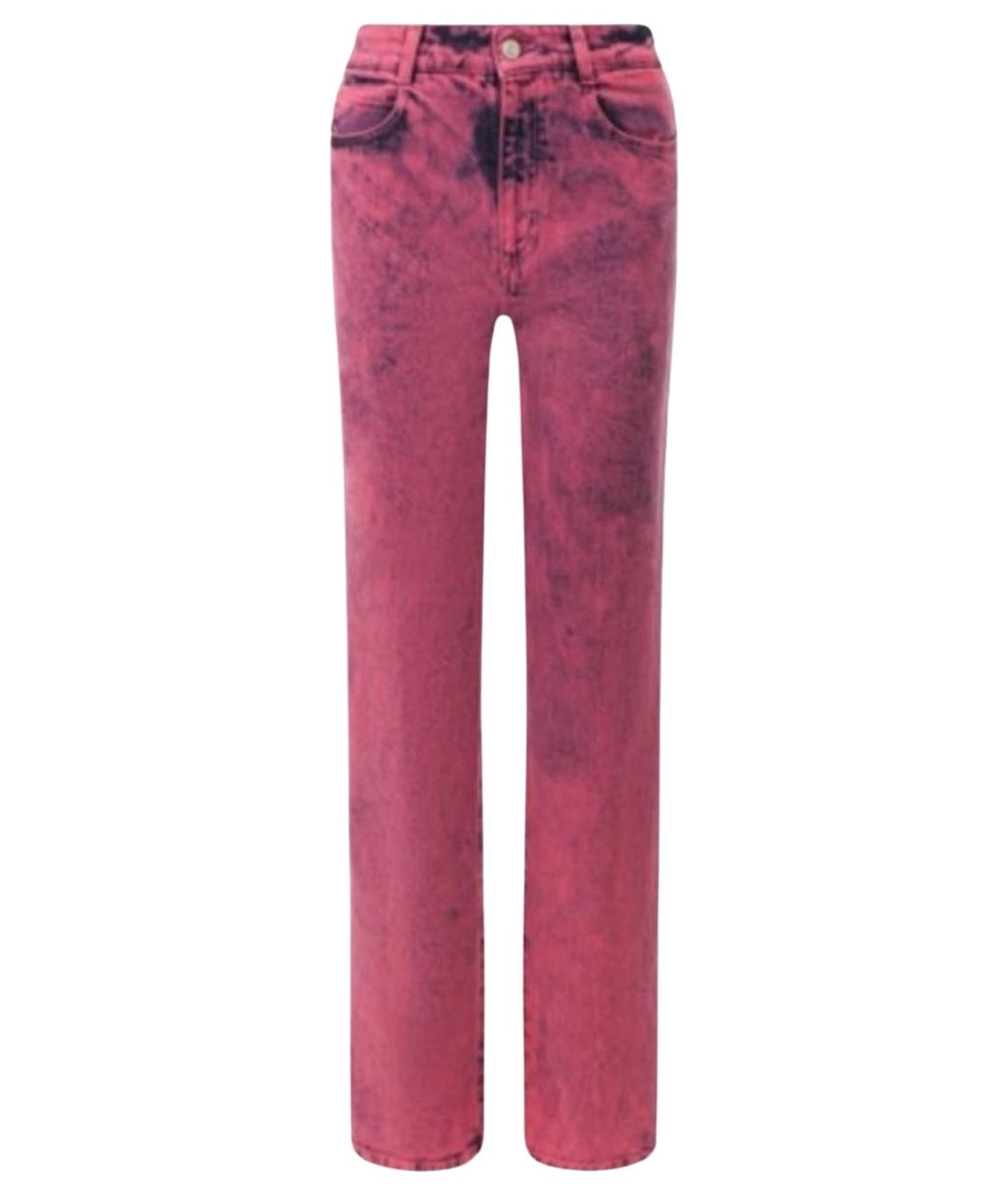 STELLA MCCARTNEY Розовые хлопковые прямые джинсы, фото 1