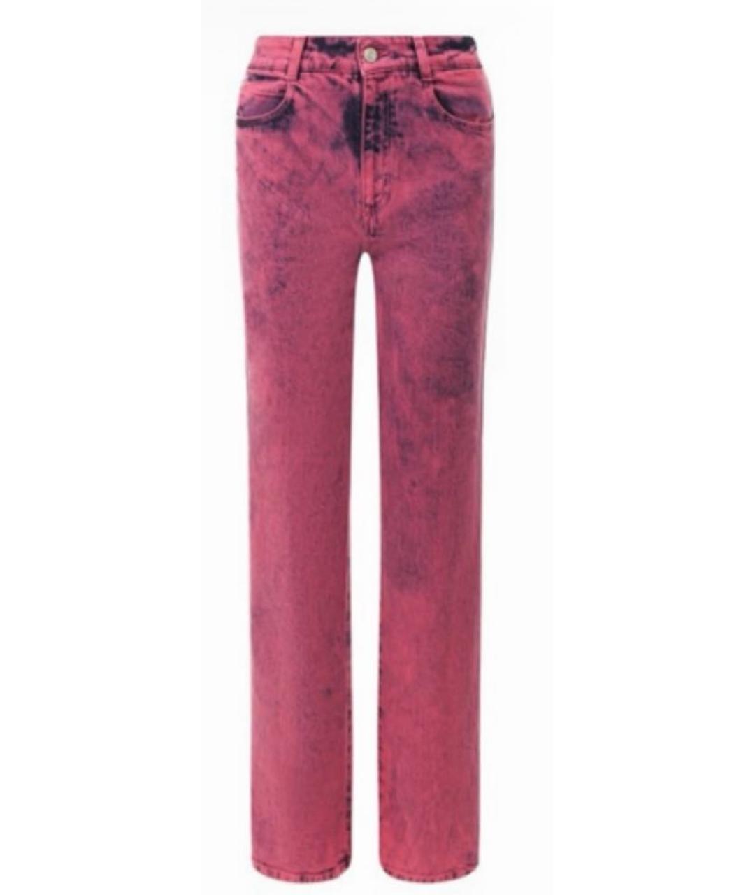 STELLA MCCARTNEY Розовые хлопковые прямые джинсы, фото 6