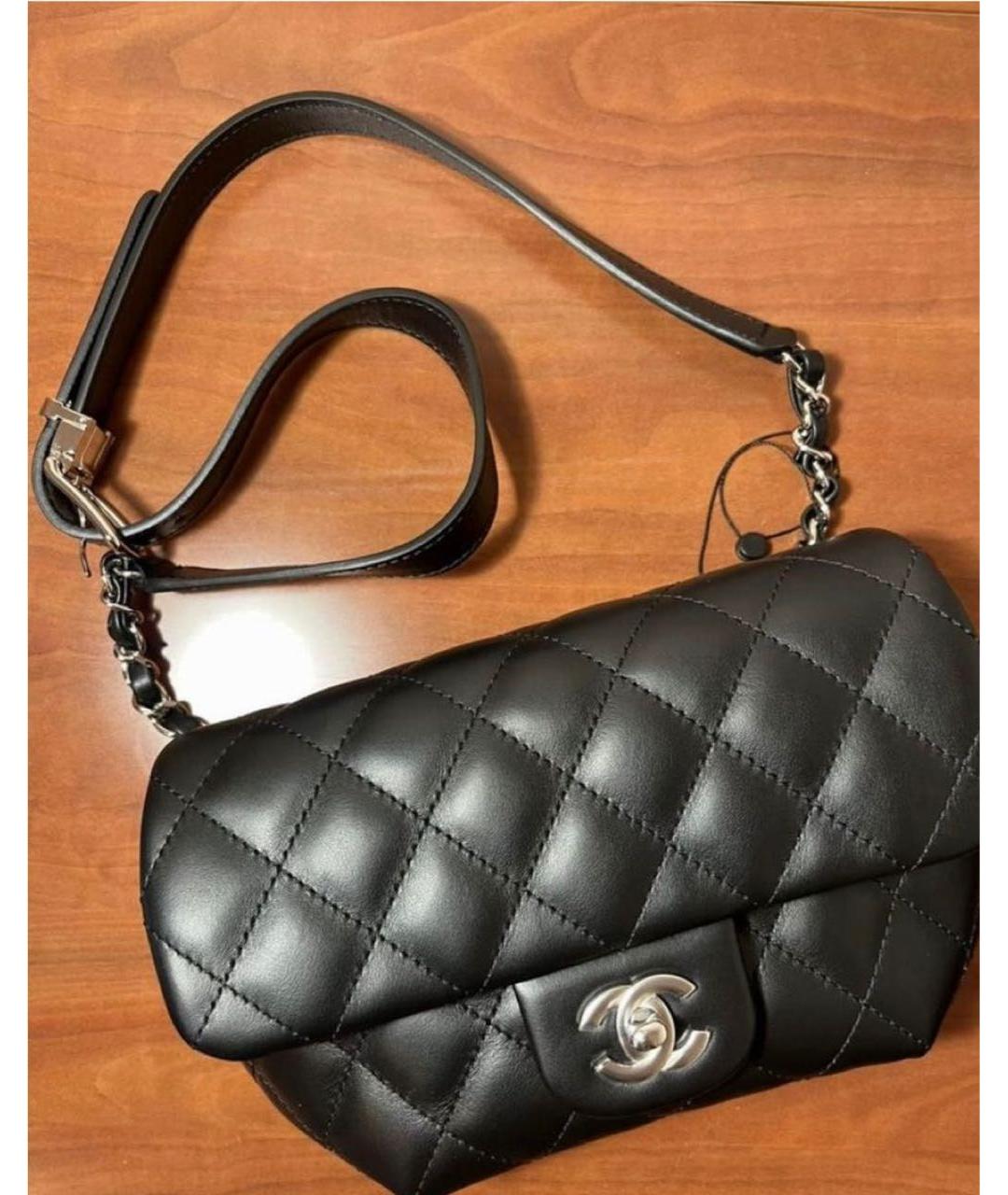 CHANEL Черная кожаная поясная сумка, фото 3