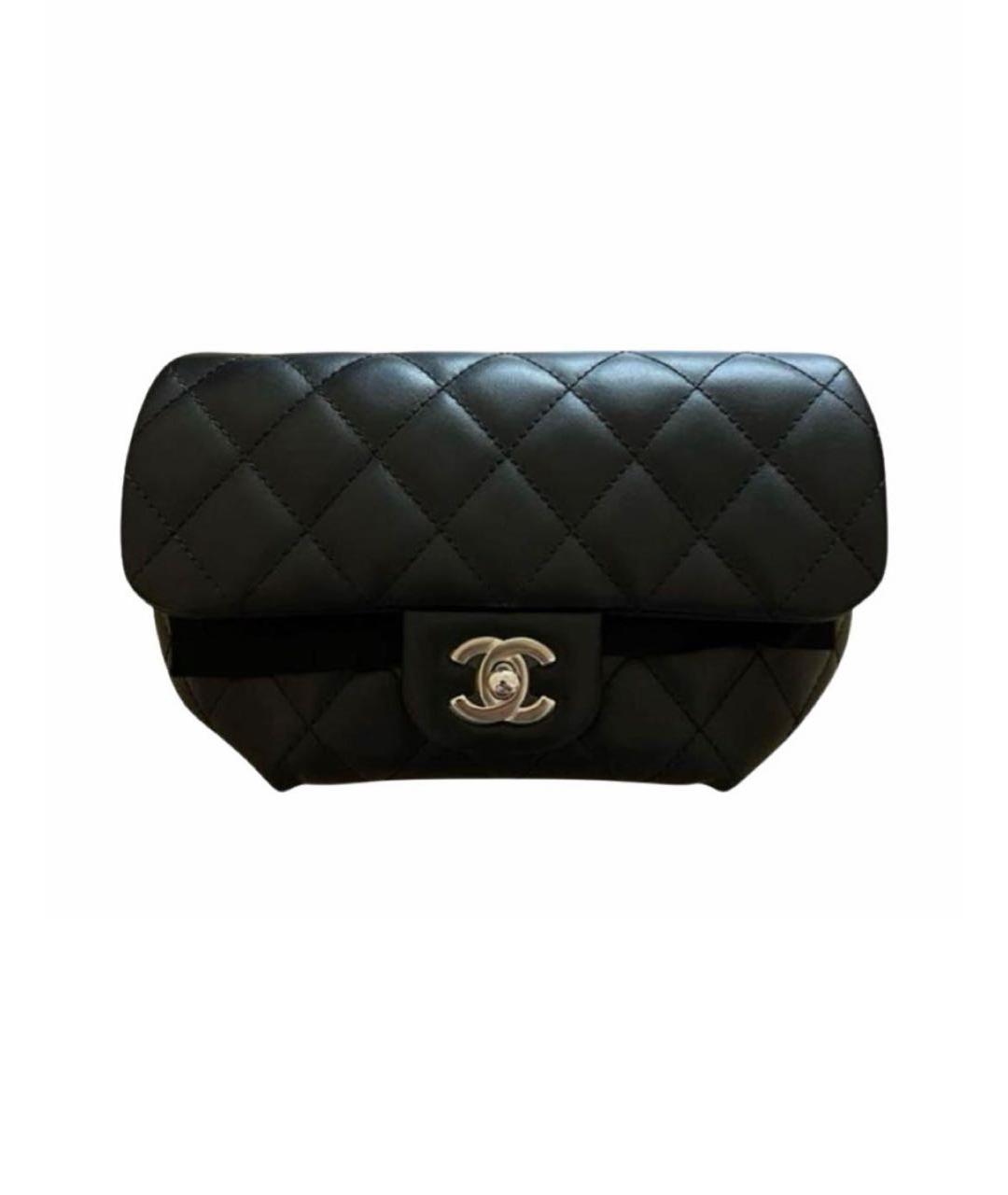 CHANEL Черная кожаная поясная сумка, фото 1