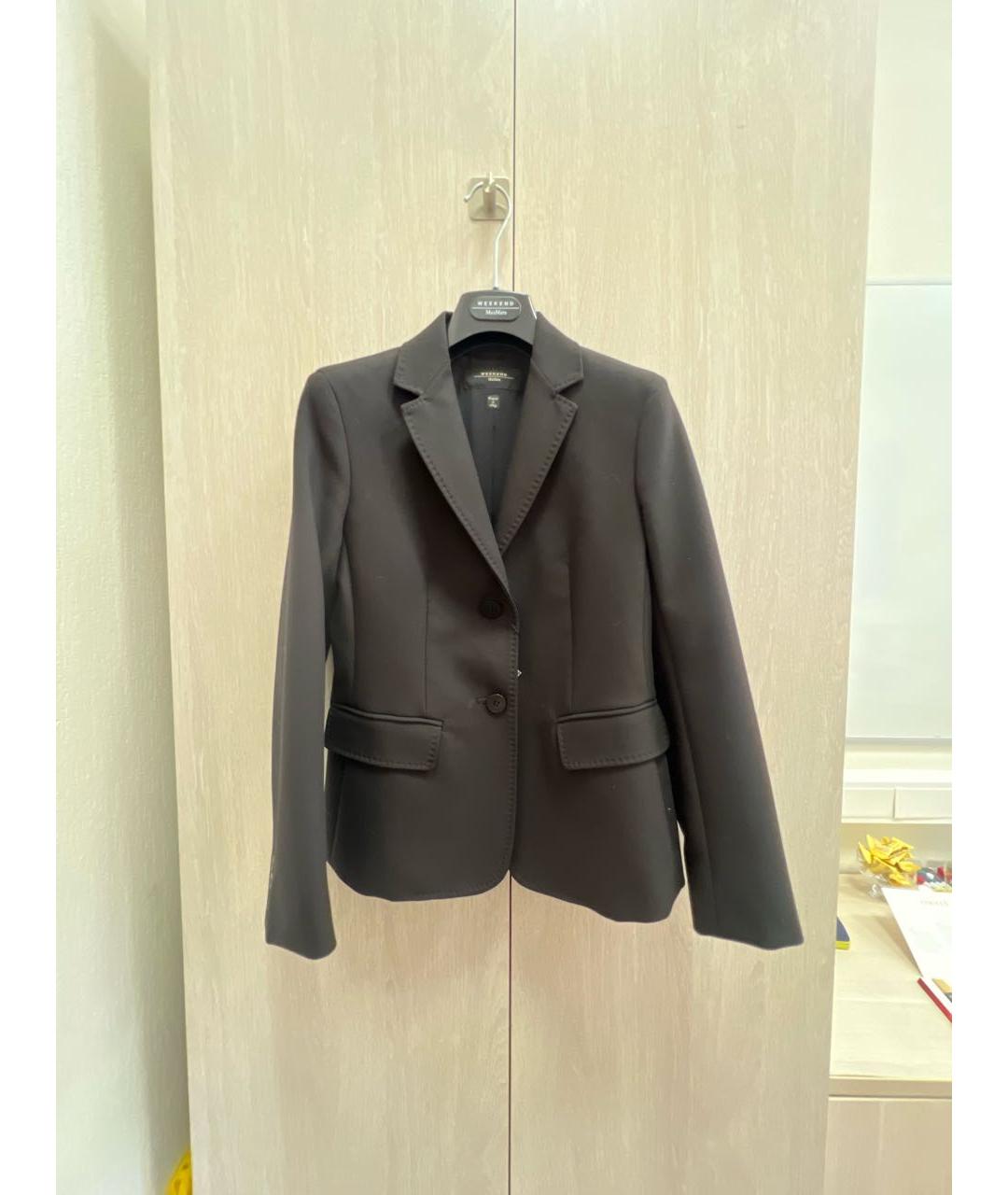 WEEKEND MAX MARA Черный вискозный костюм с брюками, фото 5