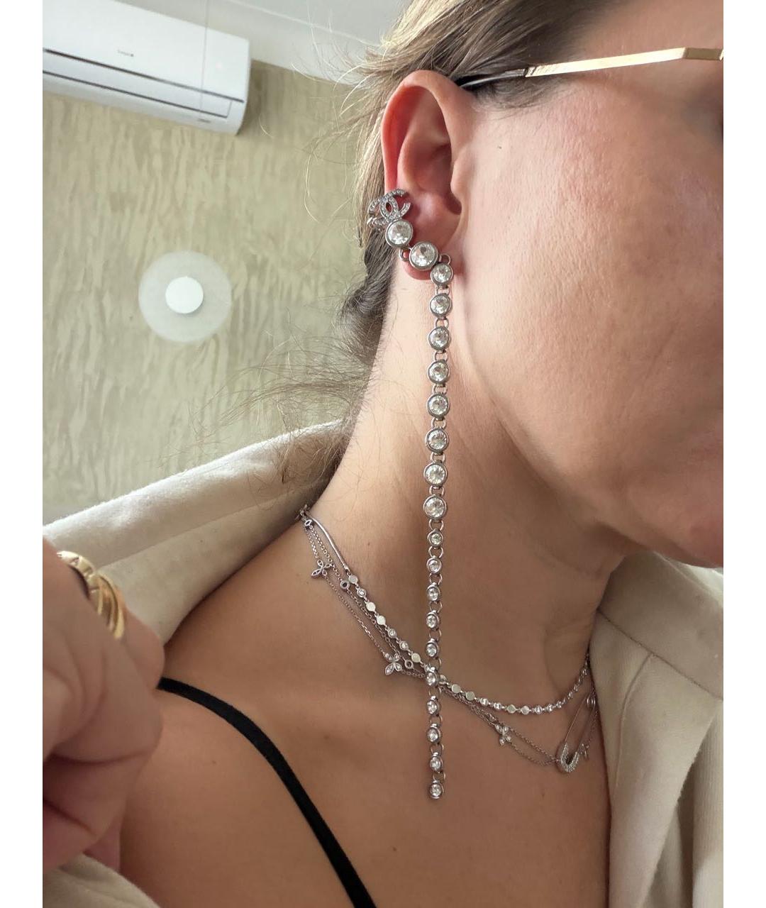 CHANEL Серебряные металлические серьги, фото 7