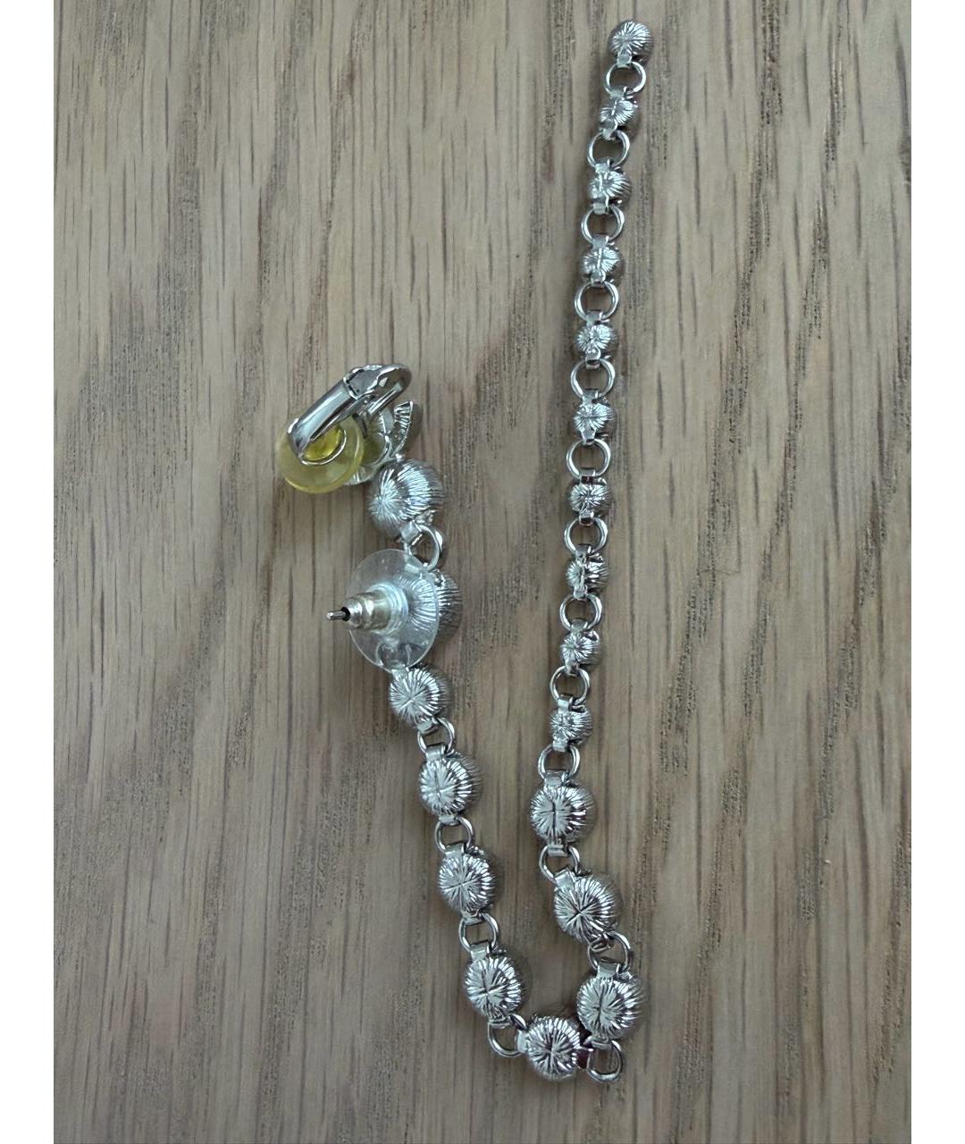 CHANEL Серебряные металлические серьги, фото 5