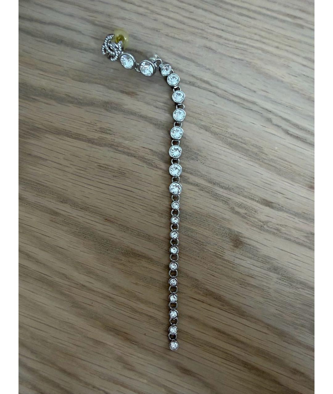 CHANEL Серебряные металлические серьги, фото 8