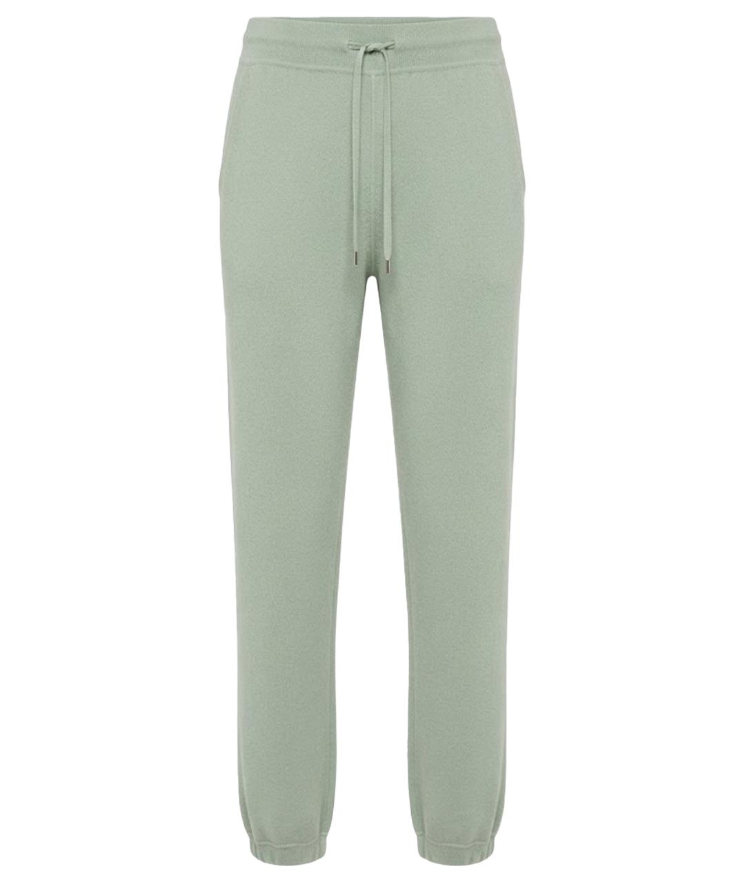 LORO PIANA Бирюзовые кашемировые прямые брюки, фото 1
