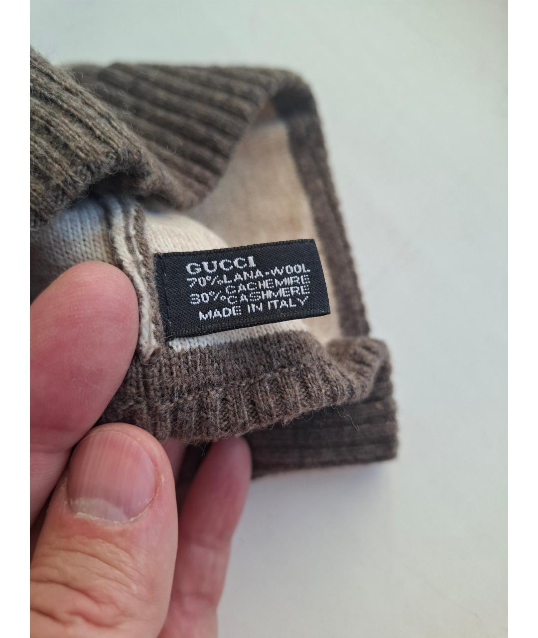 GUCCI Бежевая шерстяная шапка, фото 3