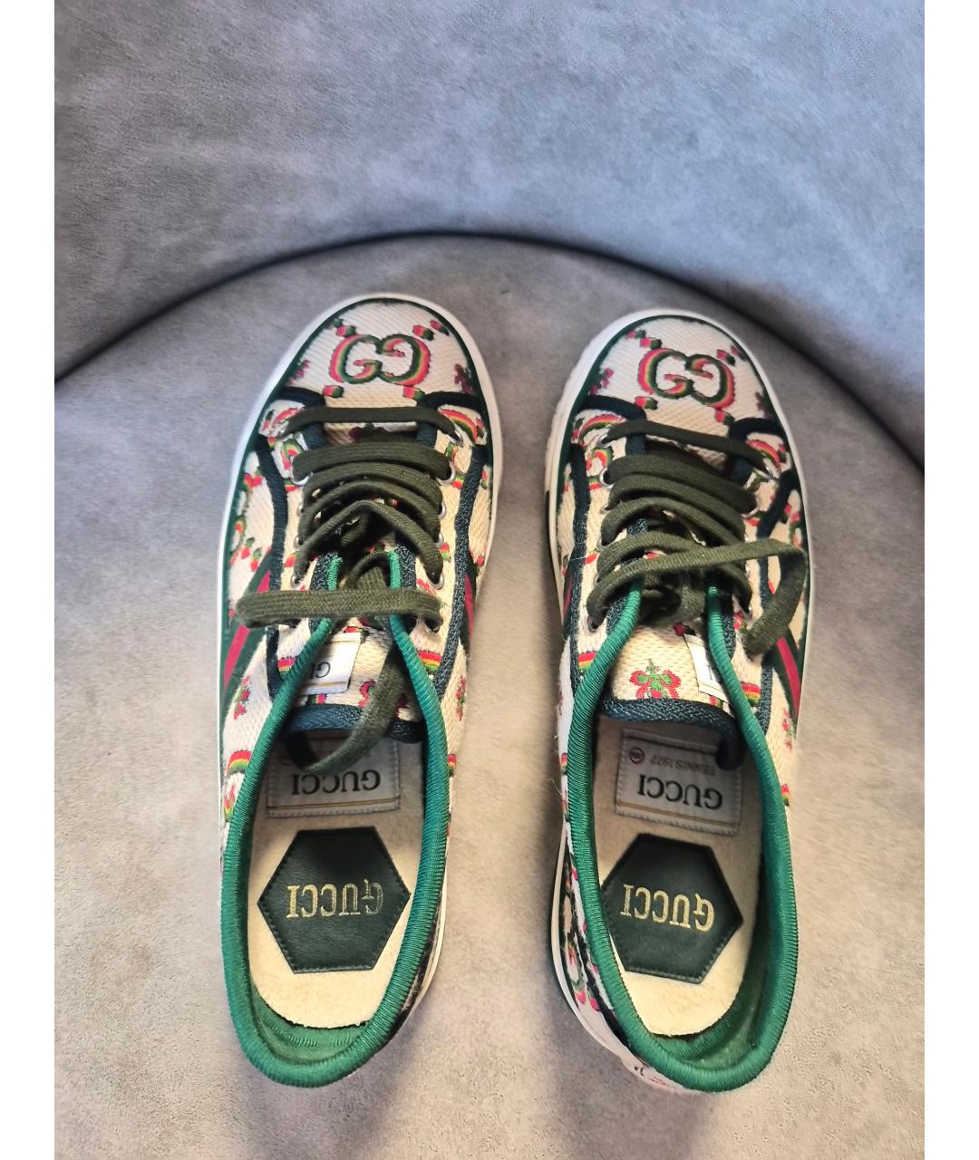 GUCCI Мульти текстильные кеды, фото 3