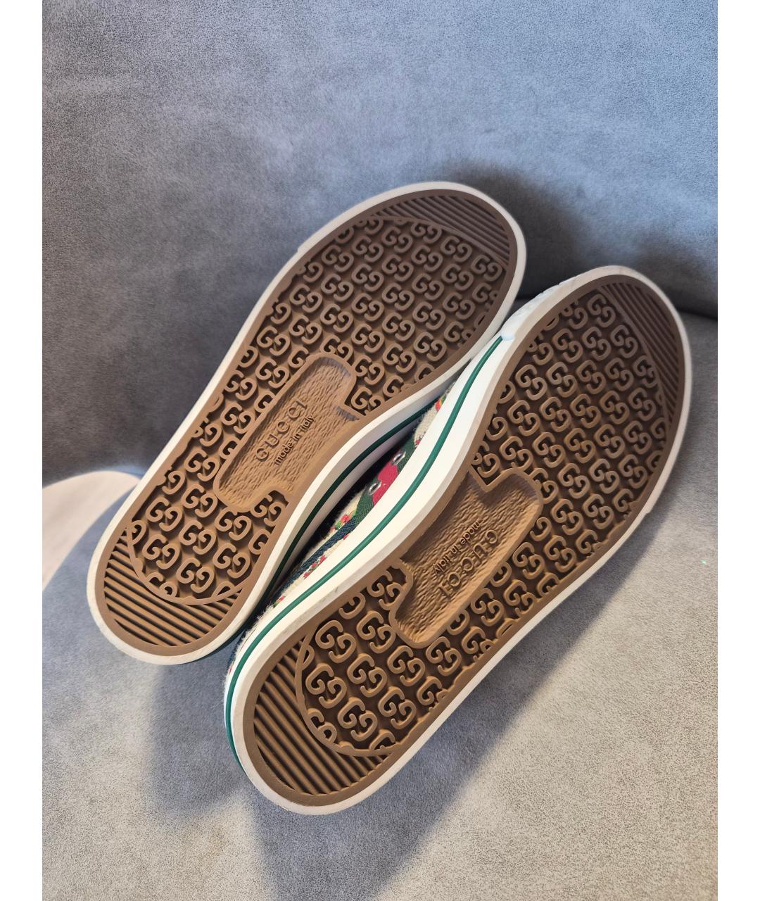 GUCCI Мульти текстильные кеды, фото 5