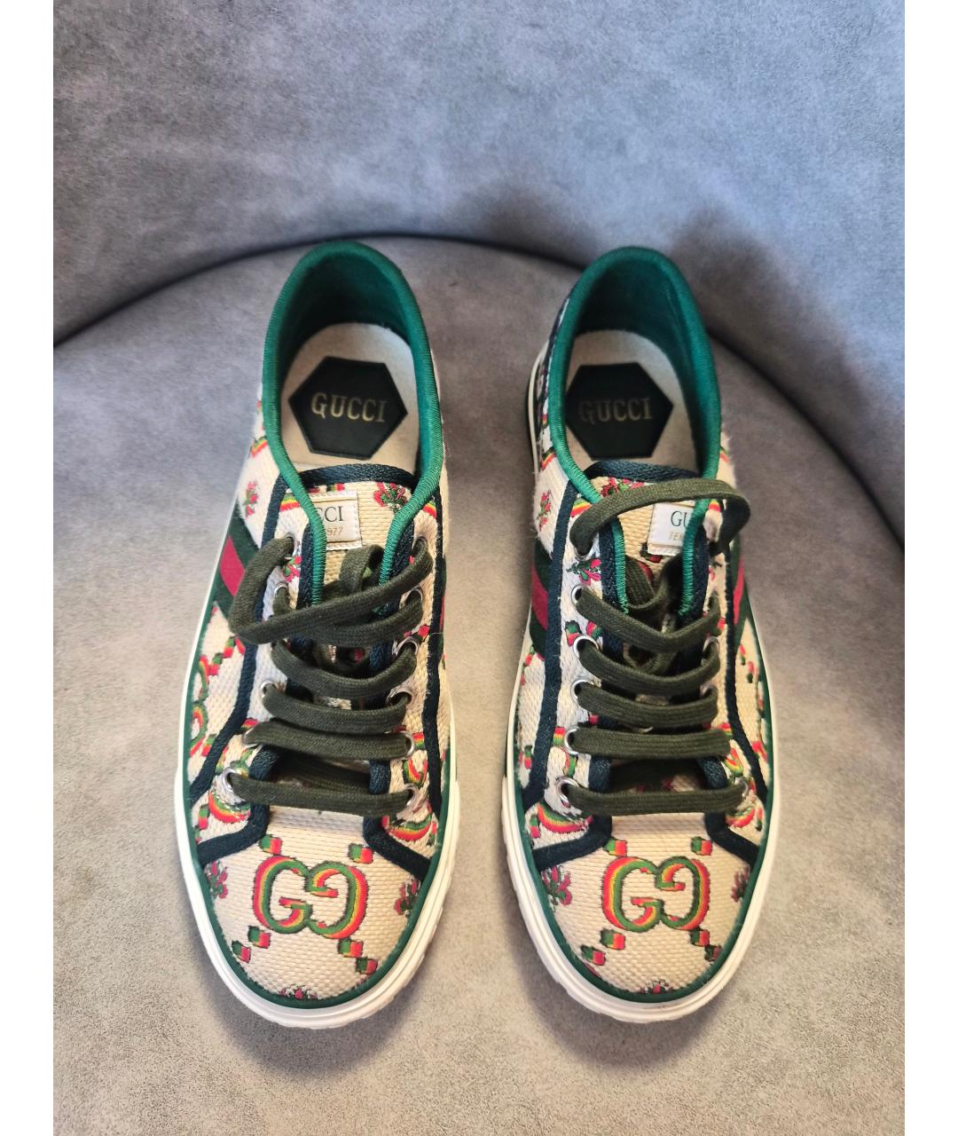 GUCCI Мульти текстильные кеды, фото 2
