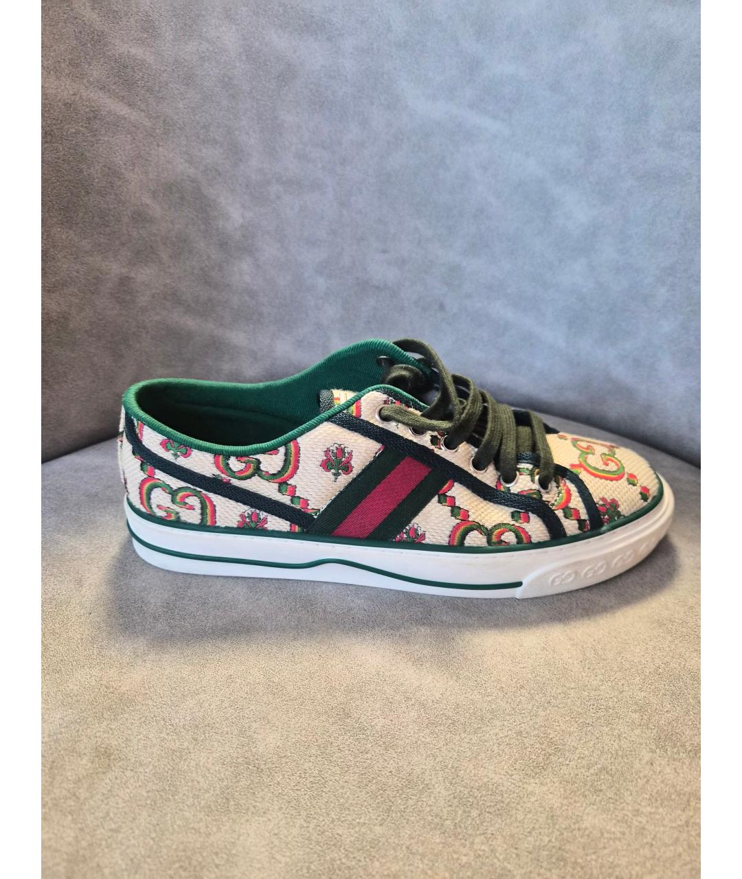 GUCCI Мульти текстильные кеды, фото 7