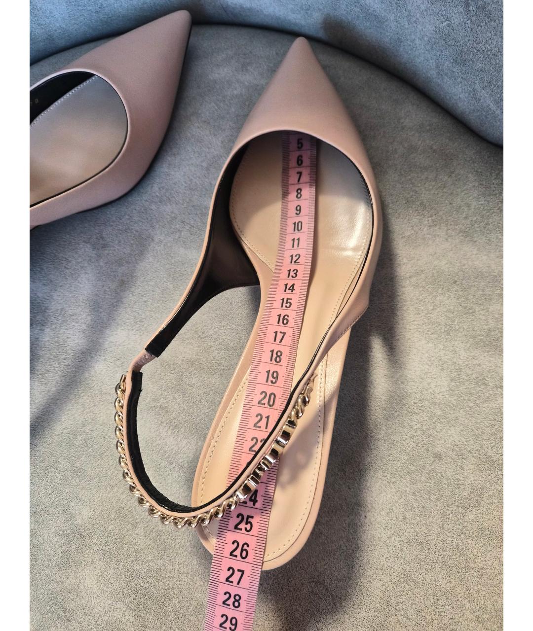 GUCCI Бежевые кожаные лодочки на низком каблуке, фото 6