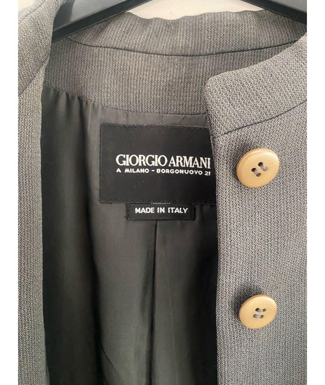 GIORGIO ARMANI Серый купровый костюм с брюками, фото 4