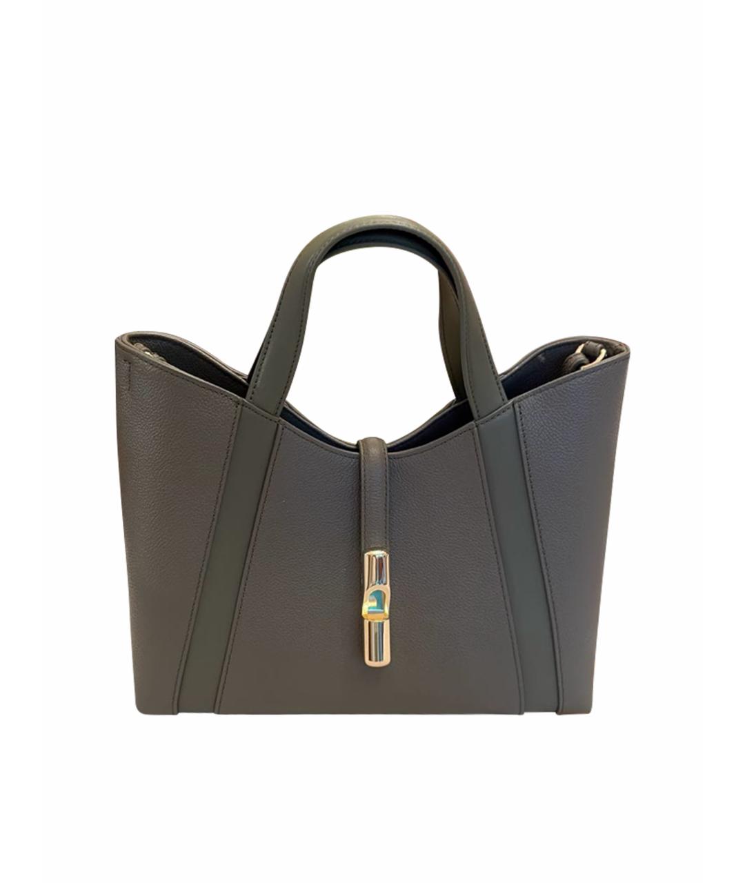 FURLA Зеленая кожаная сумка тоут, фото 1