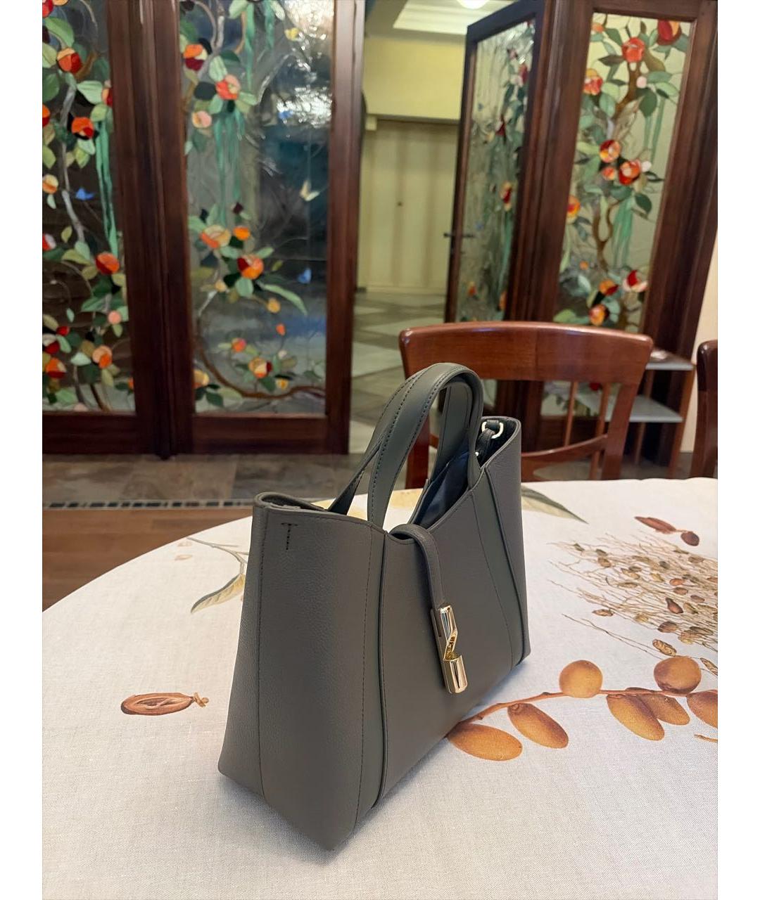 FURLA Зеленая кожаная сумка тоут, фото 2