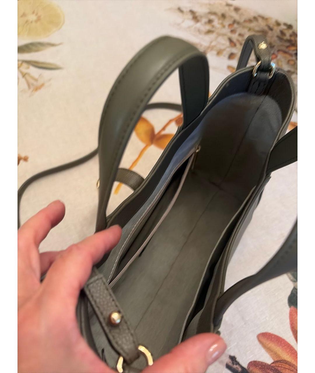 FURLA Зеленая кожаная сумка тоут, фото 4