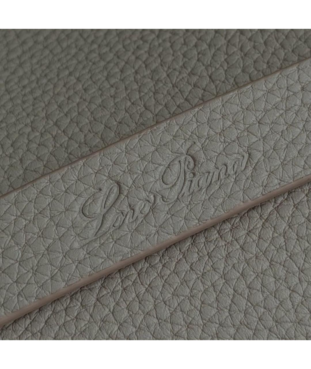 LORO PIANA Бежевая кожаная сумка тоут, фото 6